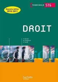 Droit, terminale STG : livre de l'élève