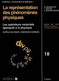 La représentation des phénomènes physiques : les opérateurs vectoriels appliqués à la physique. Cours, exercices