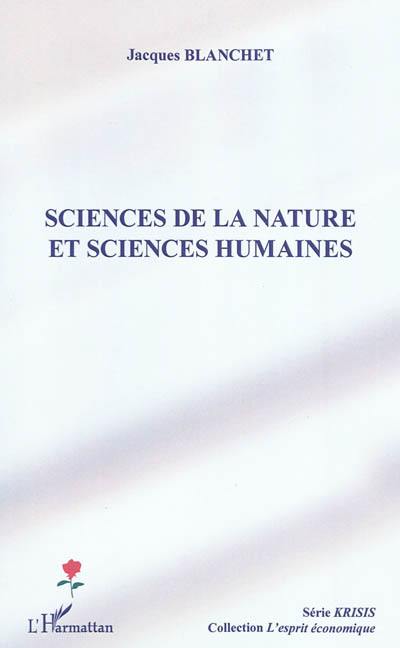 Sciences de la nature et sciences humaines