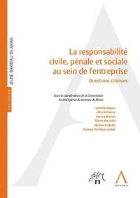 La responsabilité civile, pénale et sociale au sein de l'entreprise : questions choisies : actes du colloque du 22 janvier 2021