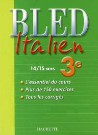 Bled italien 3e, 14-15 ans