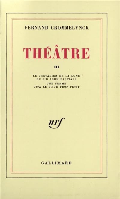 Théâtre. Vol. 3