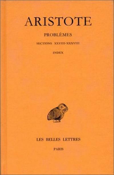 Problèmes. Vol. 3. Sections XXVIII-XXXVIII et Index