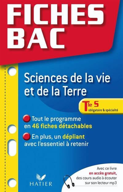 Sciences de la vie et de la Terre, Tle S, obligatoire et spécialité