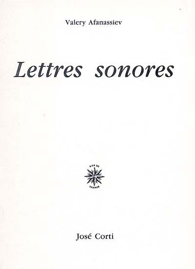 Lettres sonores