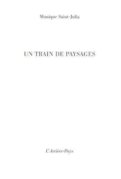 Un train de paysages