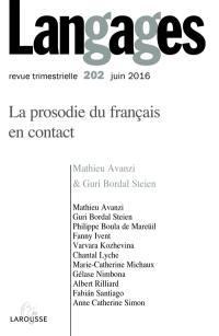 Langages, n° 202. La prosodie du français en contact