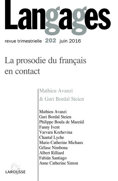 Langages, n° 202. La prosodie du français en contact