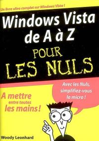 Windows Vista de A à Z pour les nuls