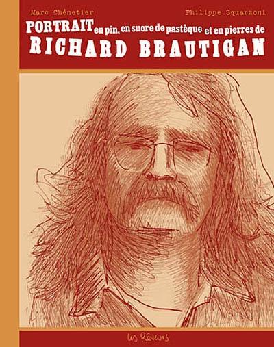 Portrait en pin, en sucre de pastèque et en pierres de Richard Brautigan