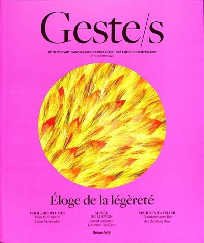 Geste.s, n° 7. Eloge de la légèreté