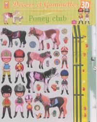 Décors et gommettes 3D : poney club