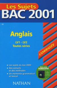 Anglais, LV1-LV2, toutes séries