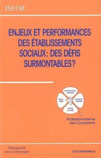 Enjeux et performances des établissements sociaux : des défis surmontables ? : professionnalisme des consultants