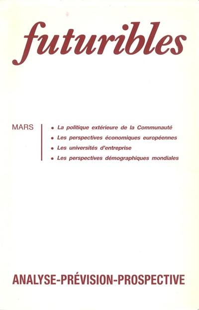 Futuribles 141, mars 1990. La politique extérieure de la Communauté : Les perspectives économiques européennes