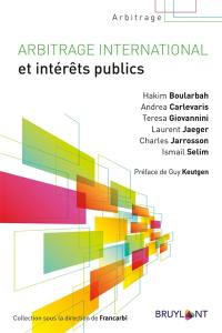 Arbitrage international et intérêts publics