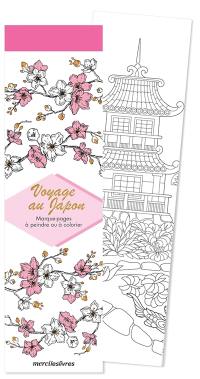 Voyage au Japon : marque-pages à peindre ou à colorier