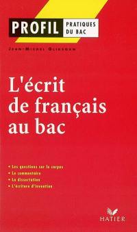 L'écrit de français au bac