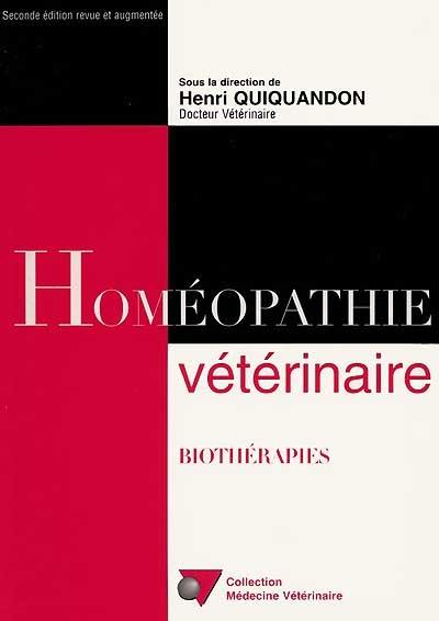 Homéopathie vétérinaire, biothérapie