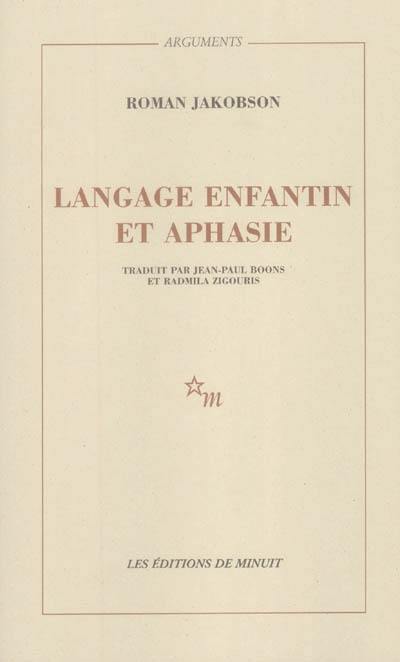 Langage enfantin et aphasie