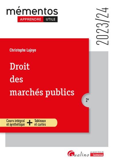 Droit des marchés publics : 2023-2024