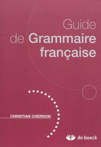 Guide de grammaire française