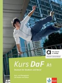 Kurs DaF, A1 : Deutsch für Studium und Beruf : Kurs-und Ubungsbuch mit Audios und Videos