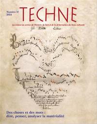 Techné, n° 57. Des choses et des mots : dire, penser, analyser la matérialité