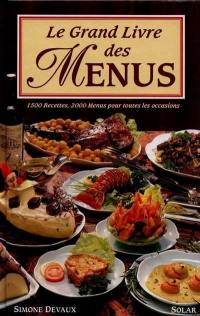 Le grand livre des menus