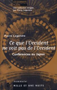 Ce que l'Occident ne voit pas de l'occident : conférences au Japon