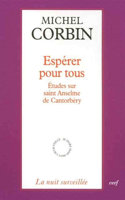 Espérer pour tous : études sur saint Anselme de Cantorbéry