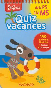 Quiz vacances : de la PS à la MS, 3-4 ans