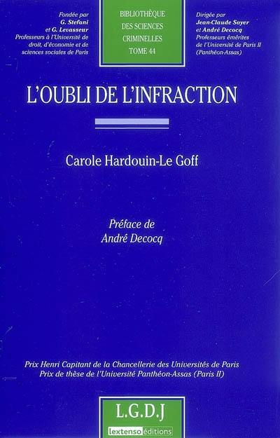 L'oubli de l'infraction