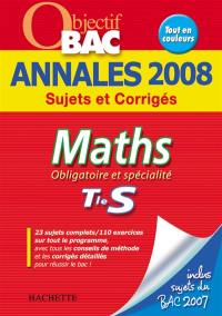 Maths obligatoire et spécialité terminale S : sujets et corrigés