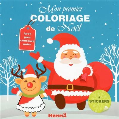 Mon premier coloriage de Noël : avec gros contours noirs