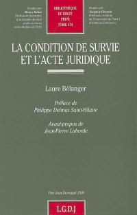 La condition de survie et l'acte juridique