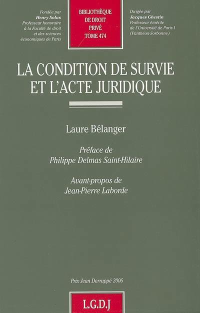 La condition de survie et l'acte juridique