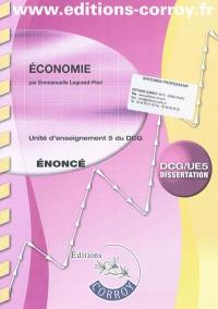 Economie : unité d'enseignement 5 du DCG : énoncé