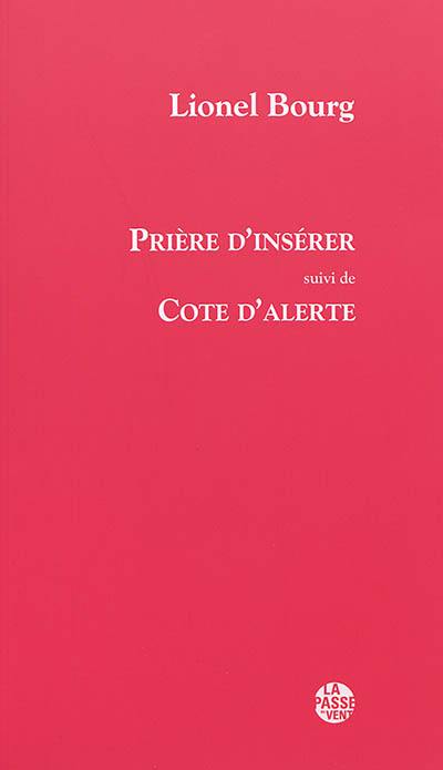 Prière d'insérer. Cote d'alerte