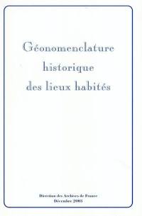 Géonomenclature historique des lieux habités