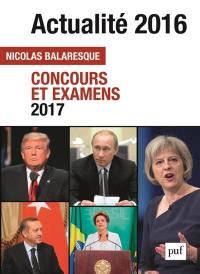 Actualité 2016 : concours et examens 2017