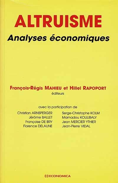 Altruisme, analyses économiques