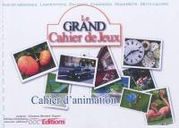 Le grand cahier de jeux : jeux de mémoires, labyrinthes, énigmes, charades, domi-mots, mots cachés : cahier d'animation