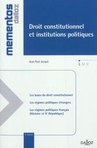 Droit constitutionnel et institutions politiques