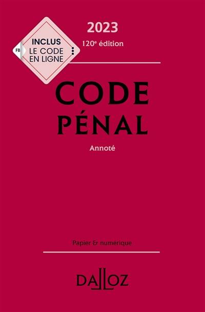 Code pénal 2023, annoté