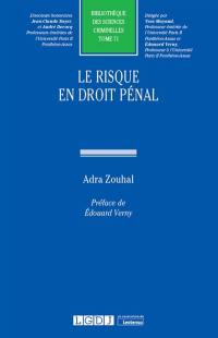 Le risque en droit pénal