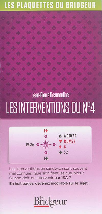 Les interventions du n° 4