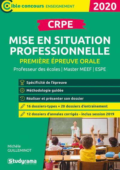 CRPE, professeur des écoles, première épreuve orale, mise en situation professionnelle : 2020