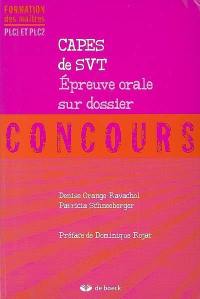 Capes de SVT : épreuve orale sur dossier, concours : PLC1 et PLC2