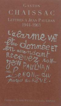 Lettres à Jean Paulhan : 1944-1963